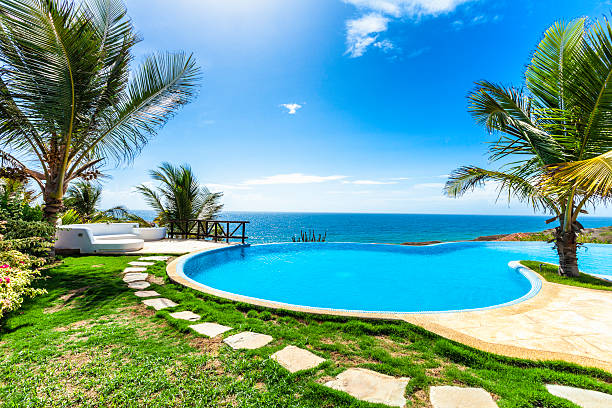 istock Infinity pool at a Carribbean tropical resort 181075748