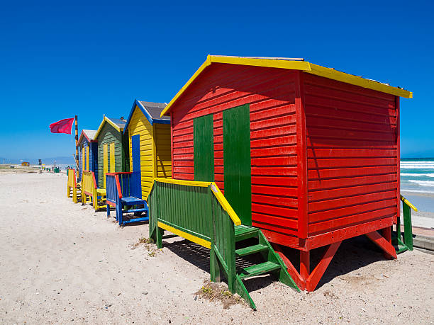 istock Beach huts at Muizenburg, Capetown 181075762