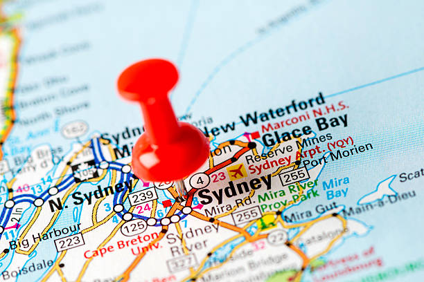 istock US capital cities on map series: Sydney,  Nova Scotia 181076407
