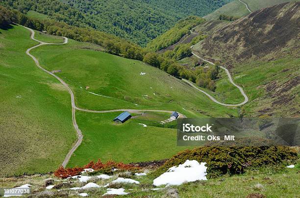 Verde Pendientes De La Primavera Pirineos Foto de stock y más banco de imágenes de Carretera de tierra - Carretera de tierra, Pirineos, Aire libre