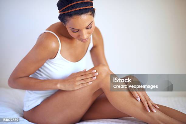 She Takes Skincare Seriously Stock Photo - Download Image Now - Women, Moisturizer, The Human Body