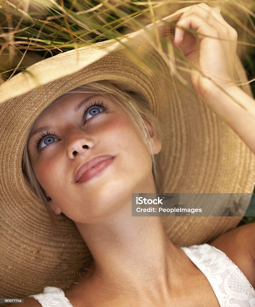 Genießen Sie die süße Land air - Lizenzfrei Frauen Stock-Foto