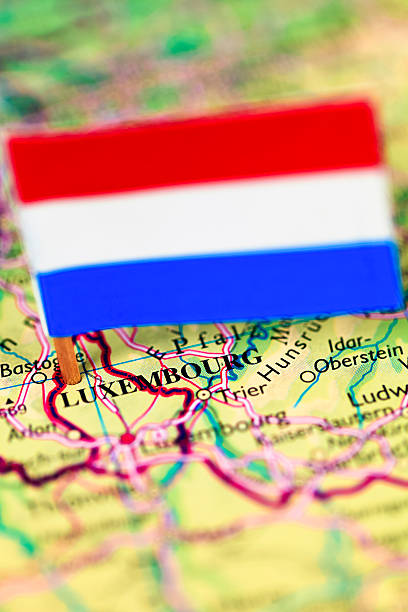 istock Map and flag of Luxembourg 181077868