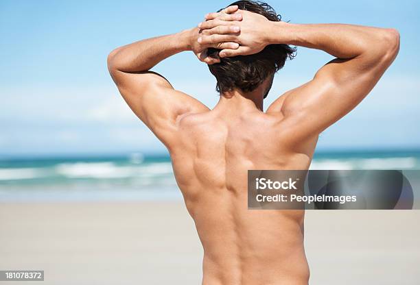 Appreciating Natures Beauty Stock Photo - Download Image Now - Men, Naked, Rear View