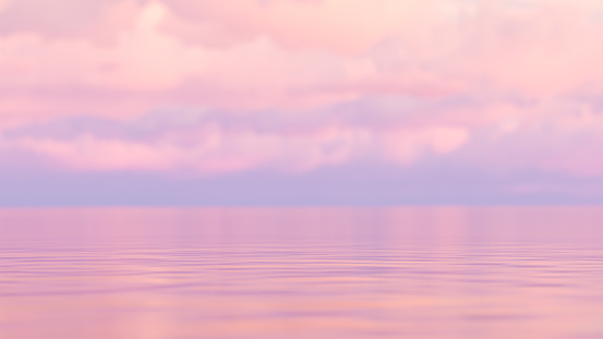 Blurred purple background of sea in evening hours after sunset. Panorama of tropical beach seascape horizon. purple sunset sky light tranquil relax summer seascape background