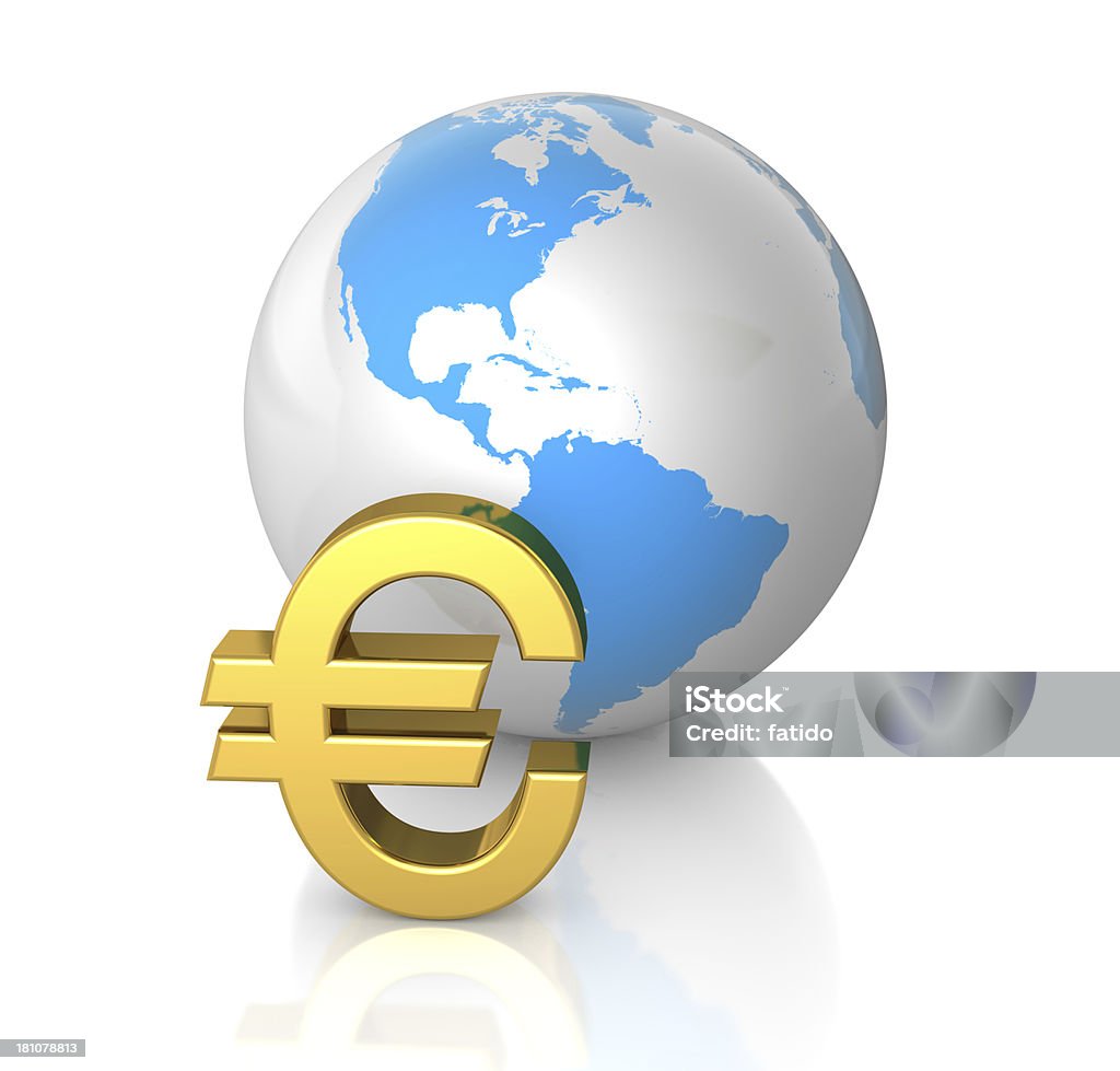 Euro and Globe Bank Account Stock Photo