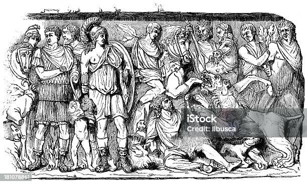 Antique Illustration Of Bas Relief Stock Illustration - Download Image Now - 19th Century Style, Adult, Antique