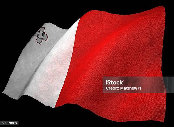 Foto de 3 D Bandeira De Malta e mais fotos de stock de Malta - Malta, Alto - Descrição Geral, Bandeira