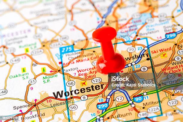 Photo libre de droit de Nous Capitales Sur La Carte Series Worcester Massachusetts banque d'images et plus d'images libres de droit de Massachusetts