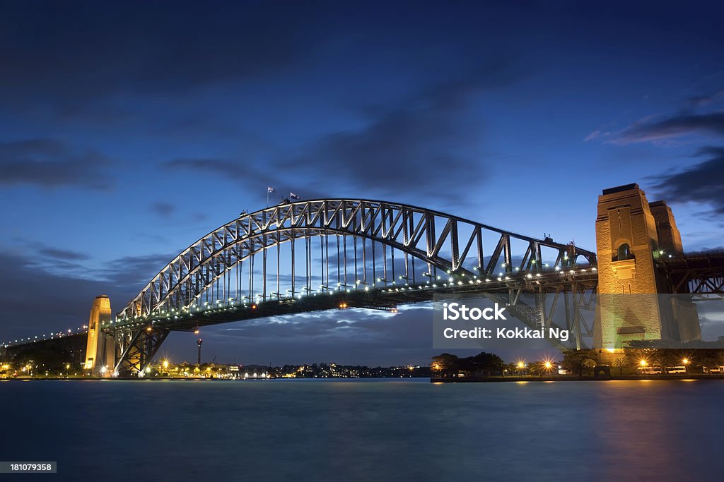 Ponte do Porto de Sydney - Royalty-free Anoitecer Foto de stock