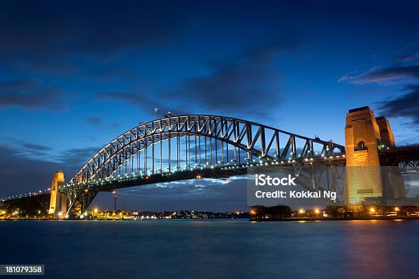 Ponte Do Porto De Sydney - Fotografias de stock e mais imagens de Anoitecer - Anoitecer, Austrália, Azul
