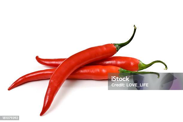 Chili Peppers - zdjęcia stockowe i więcej obrazów Papryka chili - Papryka chili, Neutralne tło, Czerwona papryka chili