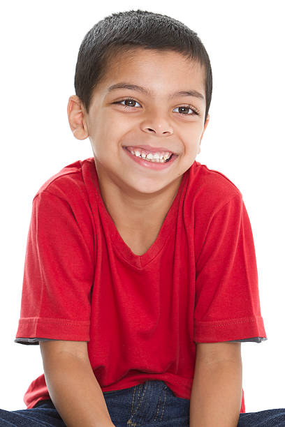 istock Cute latin american boy looking up 181079590