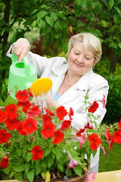 istock mature woman in nature 181079778