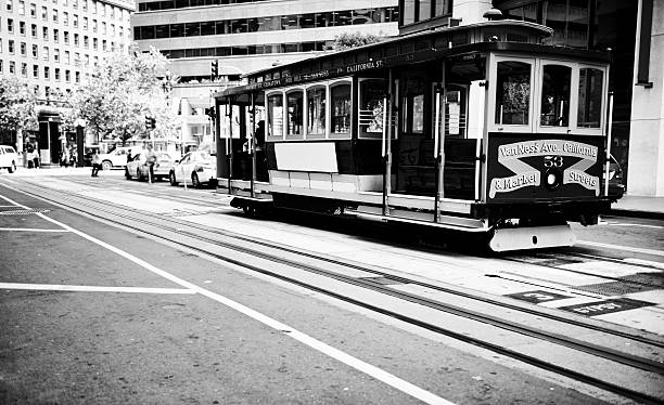 istock Cable Car, San Francisco. Black And White. 181079798