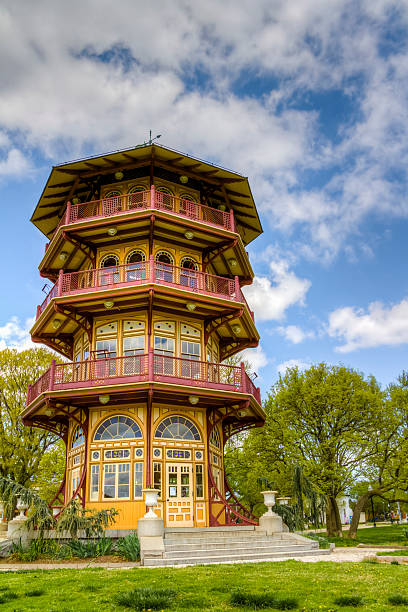Pagoda In Patterson Park, Baltimore Maryland (HDR) stock photo