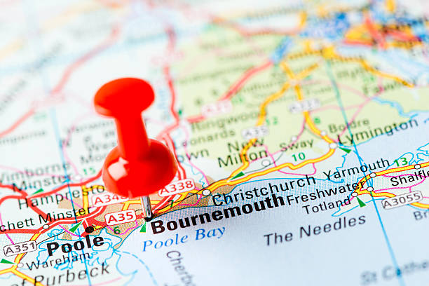 istock Europe cities on map series: Bournemouth 181080273