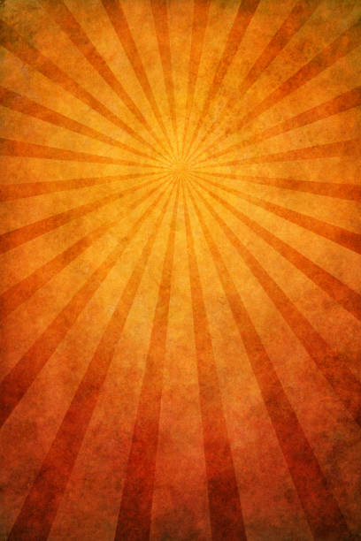 ilustraciones, imágenes clip art, dibujos animados e iconos de stock de grunge textura con sunrays naranja - backgrounds textured textured effect green background