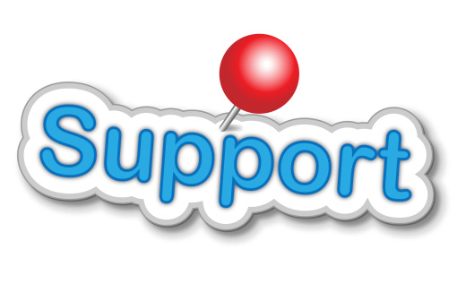 Support Sticker With Push Pin.