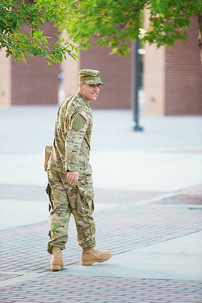 istock American Soldier with books 181080879