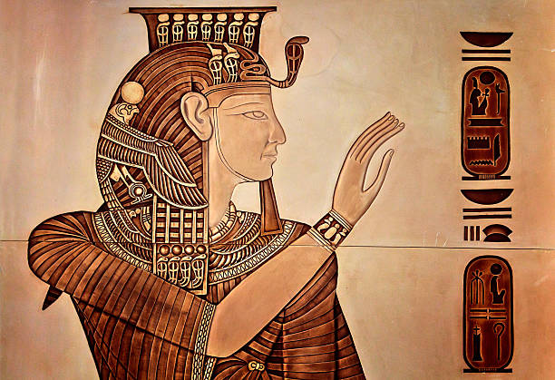 nefertiti con cama queen - cleopatra pharaoh ancient egyptian culture women fotografías e imágenes de stock