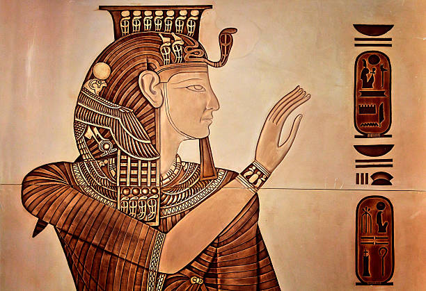 rainha nefertiti - cleopatra pharaoh ancient egyptian culture women imagens e fotografias de stock