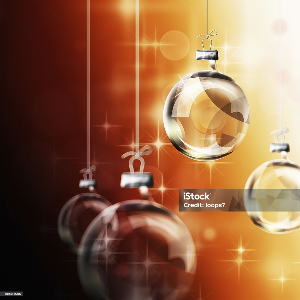 Decorações comuns de Natal de vidro transparente - Foto de stock de Azul royalty-free