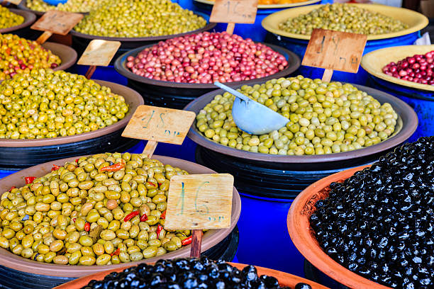 istock Fresh olives for sale, Casablanca, Morocco 181082057