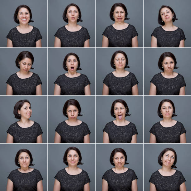 istock Real woman making facial expressions 181082384