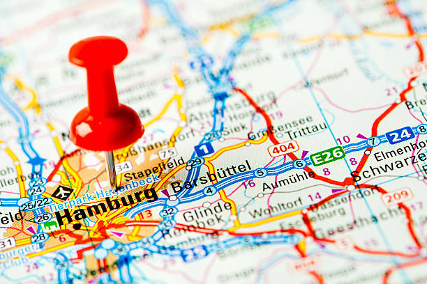 istock Europe cities on map series: Hamburg 181083070