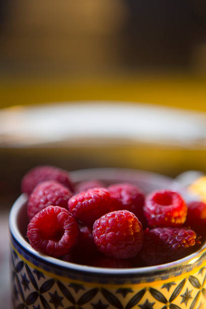 Raspberries in a cup
