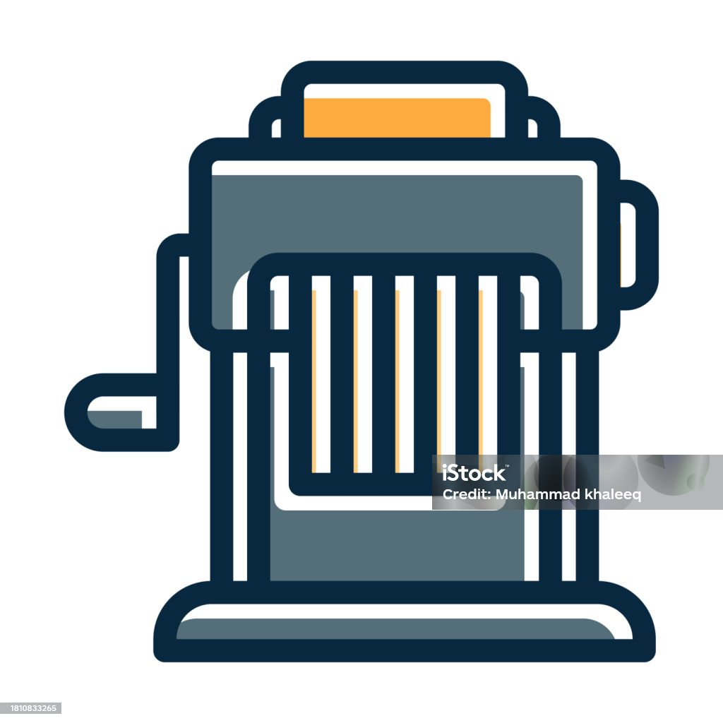 Pasta Machine Vector Thick Line Filled Dark Colors Icons For Personal