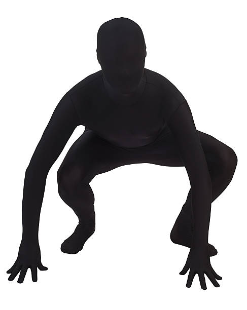 The black man isolated on white - spiderman