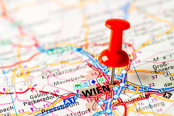 istock Europe cities on map series: Wien 181084244