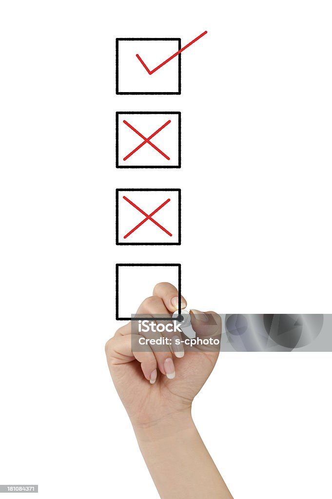 Drawing Checkbox (Click for more) - Photo de Liste de choses à vérifier libre de droits