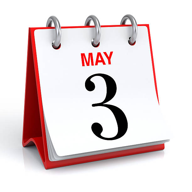puede calendario - may calendar month three dimensional shape fotografías e imágenes de stock