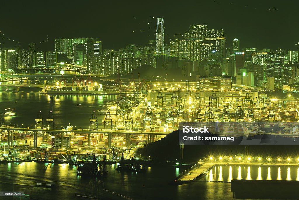 Container Terminals Hong Kong - Photo de Affaires libre de droits