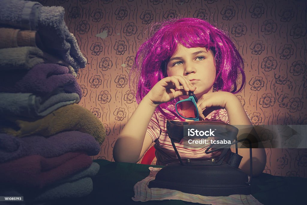 Vintage niña - Foto de stock de 1980-1989 libre de derechos