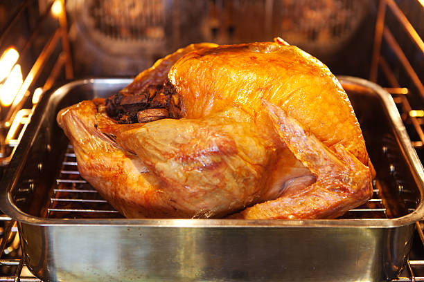 istock Thanksgiving Roast Turkey Roasting in the Oven 181085584