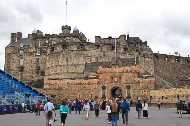 Edinburgh, Scotland, UK - 6 Aug 2013: The castle in Edinburgh, Scotland
