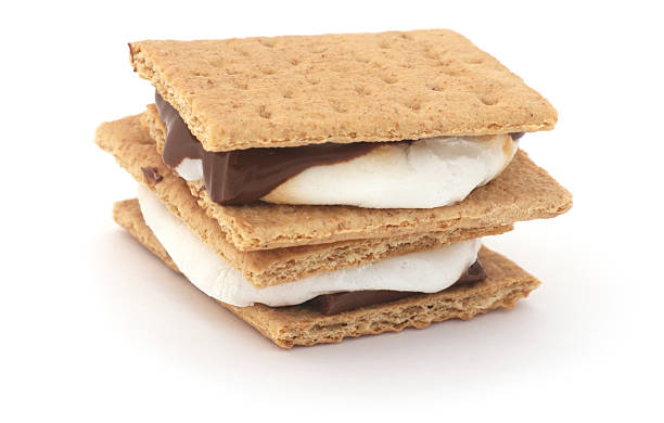 Isolated Smore Isolated smore on a white background. smore photos stock pictures, royalty-free photos & images