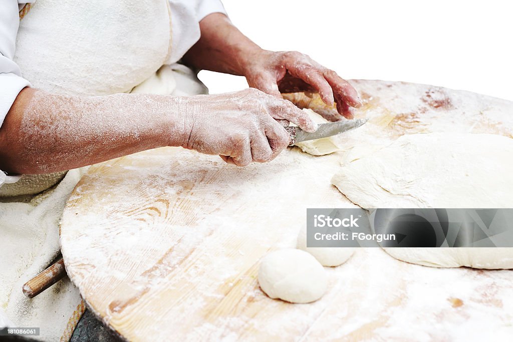 Mulher pressão dough.Pastry. - Foto de stock de Adulto royalty-free