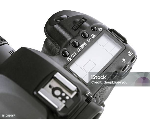 Fotocamera Reflex Digitale Con Display Lcd In Bianco Vuoto - Fotografie stock e altre immagini di Adulto