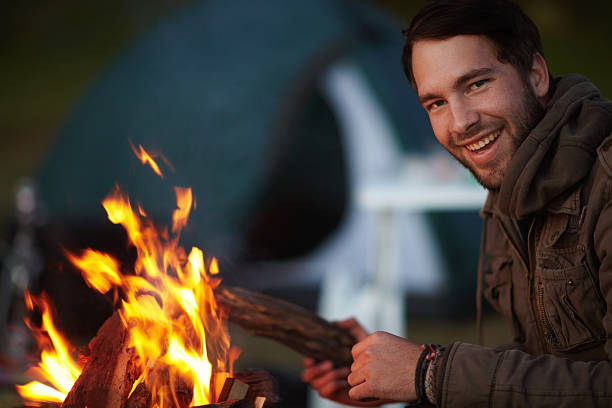 istock He's in charge of watching the fire 181086361