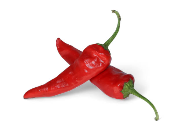 istock Red hot Chilli Peppers isolated on white background 1810874855