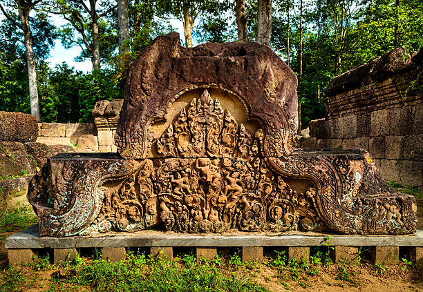 istock architecture fragment - Angkor Wat, Cambodia 181087663