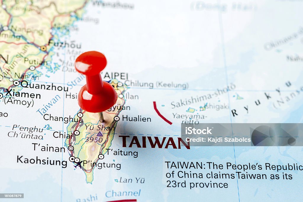 Mapa de Taiwan - Foto de stock de Ampliação royalty-free
