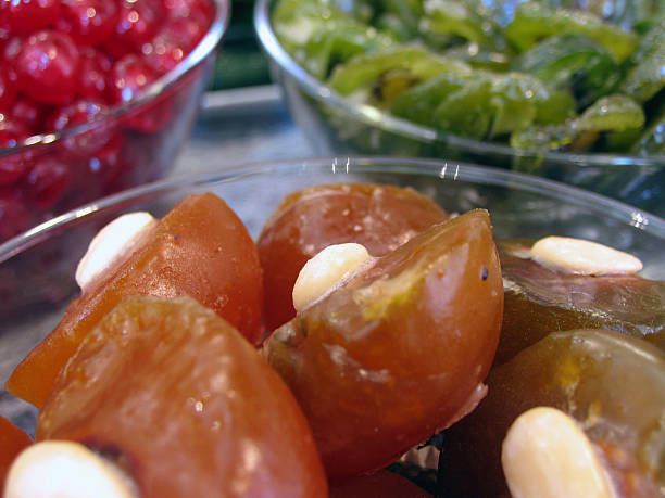 Frutas com Glacê: Damascos - fotografia de stock