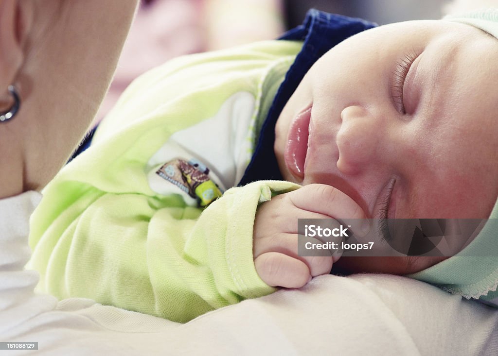 Dormir Menino pequeno Bebê - Royalty-free 0-1 Mês Foto de stock