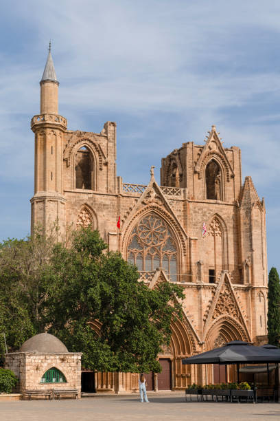 istock Facade of Lala Mustafa Pasha Mosque is an old Catholic temple whose original name was St. Nicholas Cathedral. Famagusta (Gazimagusa in Turkish), North Cyprus. 1810892210